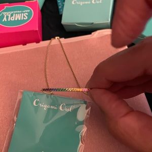 Origami Owl Rainbow crystal bracelet